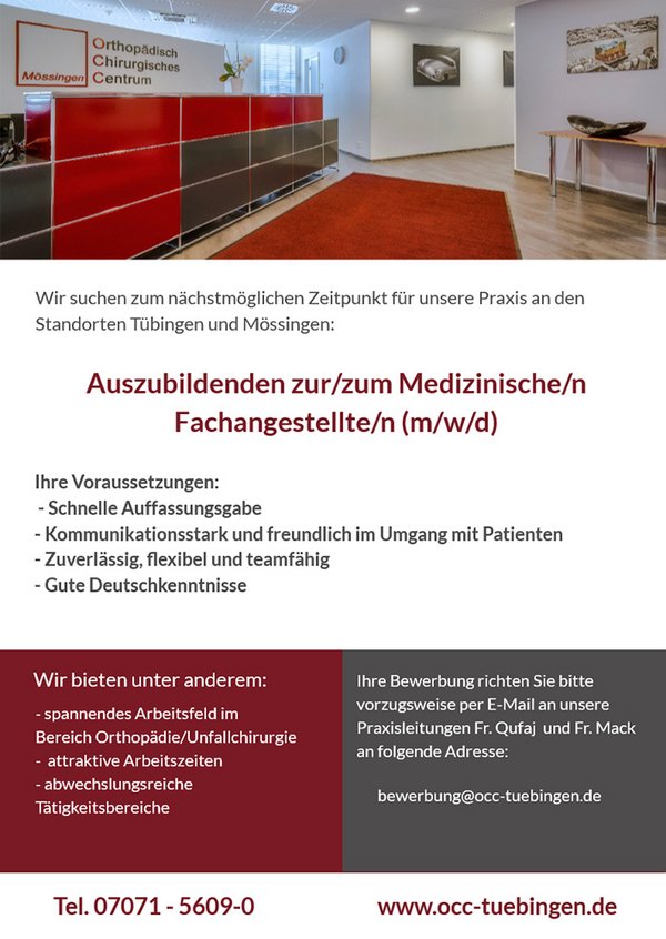 Stellenausschreibung Azubi